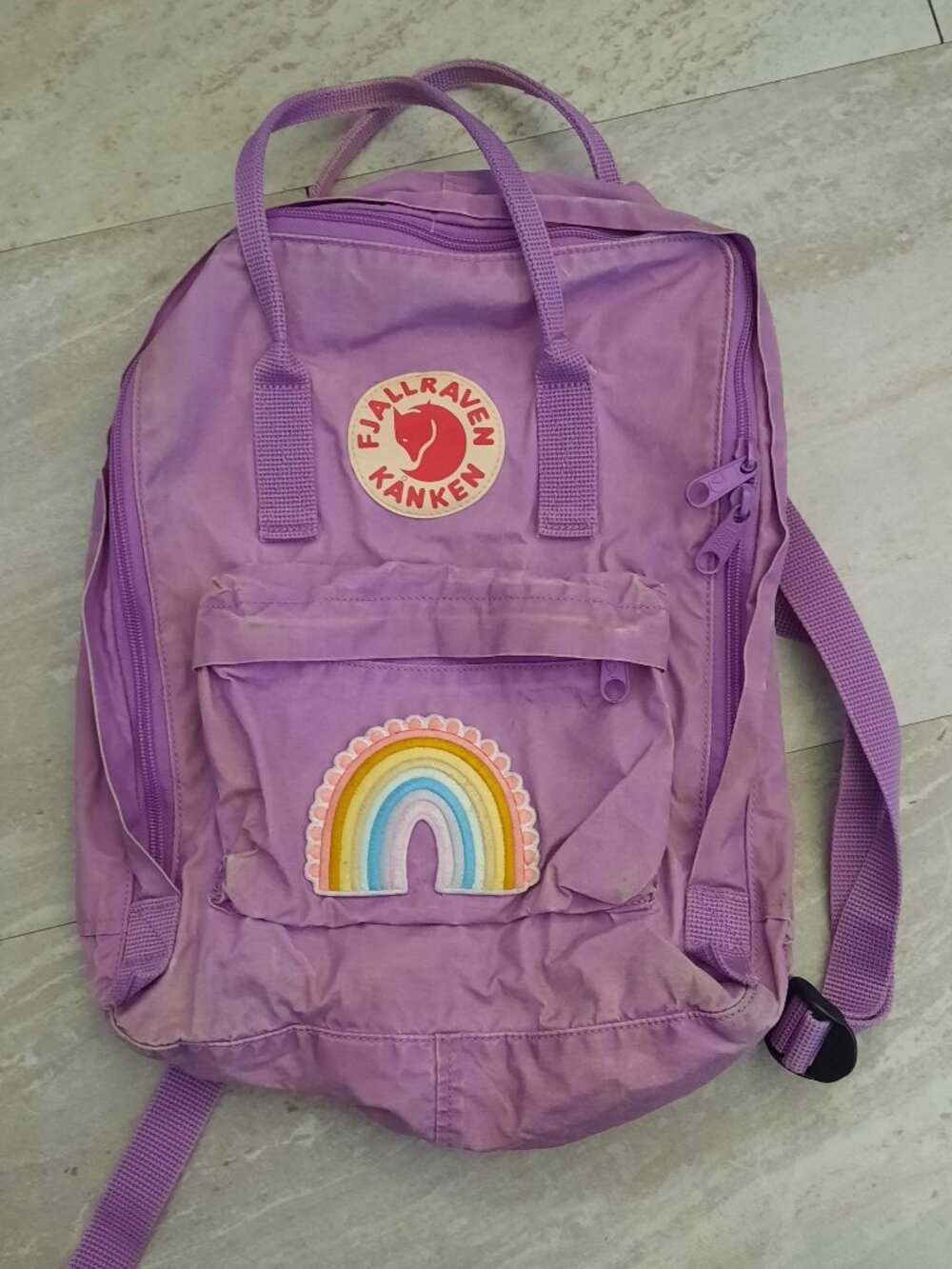 Fjallraven Kanken Lavender Purple Backpack fair condition